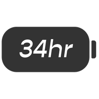 Up to 34hrs of Battery Life
