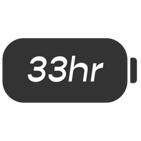 Up to 33hrs of Battery Life